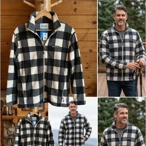 Columbia Large Men's Steens Mountain 2.0 Full Zip Fleece Jacket Buffalo Plaid